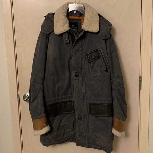 Rainforest ThermoLuxe Real Shearling Trim Daviston Coat Jacket - Black - Size XL - Picture 2 of 10